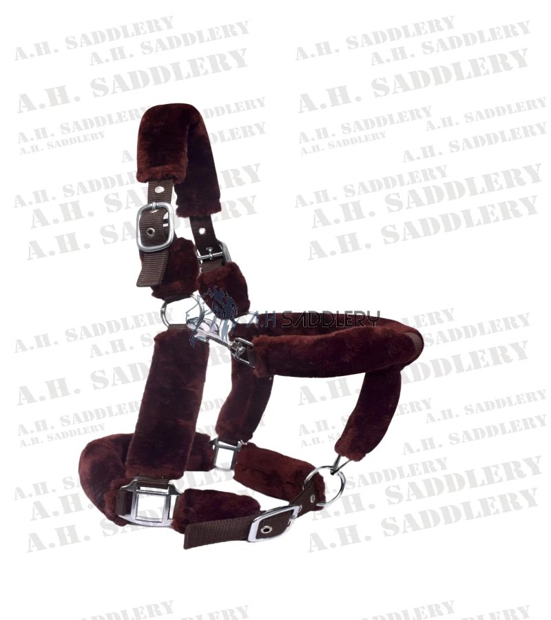 Premium Nylon Full Mink Horse Halters - Adjustable and Comfortable Equestrian Gear